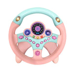 Electronic Toy Steering Wheel – Features light simulation, driving sounds, music, and educational fun.
