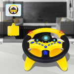 Electronic Toy Steering Wheel – Features light simulation, driving sounds, music, and educational fun.