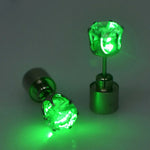 7-Piece LED Light-Up Stud Earrings – Crown Design, Stainless Steel, Perfect for Parties & Outdoor Concerts