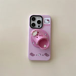 Cute Korean Kitty Crocs Magnetic Stand Case for iPhone 13–16 Pro Max