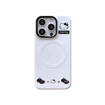 Cute Korean Kitty Crocs Magnetic Stand Case for iPhone 13–16 Pro Max