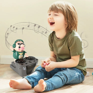 DJ Swinging Pig & Rocking Duck Toy – Battery-Powered with Music & Lights