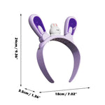 Kids Bunny Ears Headband with LED Lights – Electric Swing Function