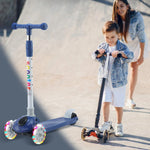 Kids 3-Wheel Kick Scooter – Adjustable Height with Light-Up Wheels