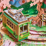 Robotime Rolife Sakura Dreamy Tour 3D Wooden Puzzle Music Box – A beautifully crafted, interactive puzzle with lights and music.