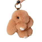 Fluffy Bunny Rabbit Fur Keychain for Girls