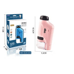 Mini Pocket Microscope Kit – 60–120x Handheld Microscope with LED Light (Battery Powered)