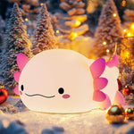 Axolotl Silicone Night Light – Soft, Touch-Controlled - USB Rechargeable.