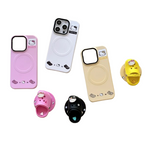Cute Korean Kitty Crocs Magnetic Stand Case for iPhone 13–16 Pro Max