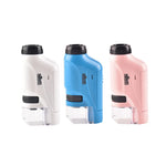 Mini Pocket Microscope Kit – 60–120x Handheld Microscope with LED Light (Battery Powered)