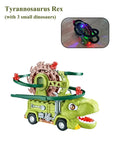 Dinosaur Track Car Toy – Light & Music Triceratops Climber