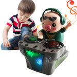 DJ Swinging Pig & Rocking Duck Toy – Battery-Powered with Music & Lights