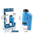 Mini Pocket Microscope Kit – 60–120x Handheld Microscope with LED Light (Battery Powered)