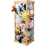 Large Wooden Stuffed Animal Storage Organizer – Plush Toy Zoo for Kids' Room or Nursery