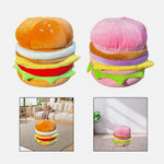 Cute & Soft Hamburger Ottoman – Storage Stool & Organizer