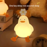 LED Dimmable Duck Night Light – USB Rechargeable Silicone Lamp for Bedroom