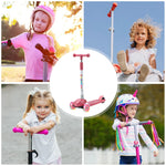 Kids 3-Wheel Kick Scooter – Adjustable Height with Light-Up Wheels