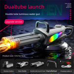 Electric Gatling Water Gun – Rotating Barrel with Light