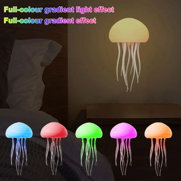 RGB Jellyfish LED Night Light – Voice Control USB-C Lamp with Flexible Tentacles