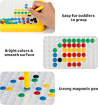Magnetic Drawing Board for Toddlers – Montessori Travel Educational Toy with Magnetic Pen & Beads