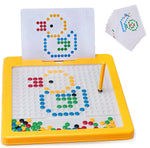 Magnetic Drawing Board for Toddlers – Montessori Travel Educational Toy with Magnetic Pen & Beads