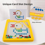 Magnetic Drawing Board for Toddlers – Montessori Travel Educational Toy with Magnetic Pen & Beads