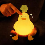 LED Dimmable Duck Night Light – USB Rechargeable Silicone Lamp for Bedroom