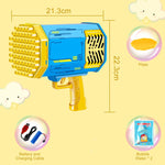 Rocket Bubble Gun Toy with Lights – Automatic Gatling Bubble Blower for Kids Outdoor Fun