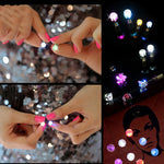 7-Piece LED Light-Up Stud Earrings – Crown Design, Stainless Steel, Perfect for Parties & Outdoor Concerts