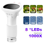 1000X Pocket Microscope for Kids – 2MP Digital Magnifier with 8 LED Lights