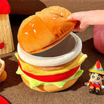 Cute & Soft Hamburger Ottoman – Storage Stool & Organizer