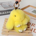 Fluffy Bunny Rabbit Fur Keychain for Girls