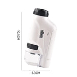 Mini Pocket Microscope Kit – 60–120x Handheld Microscope with LED Light (Battery Powered)