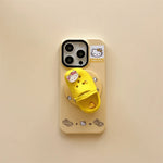 Cute Korean Kitty Crocs Magnetic Stand Case for iPhone 13–16 Pro Max