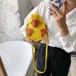 Mini Duck-Shaped Crossbody Bag – 3D Cartoon Coin Purse in Kawaii PU Leather