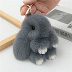 Fluffy Bunny Rabbit Fur Keychain for Girls