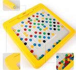 Magnetic Drawing Board for Toddlers – Montessori Travel Educational Toy with Magnetic Pen & Beads