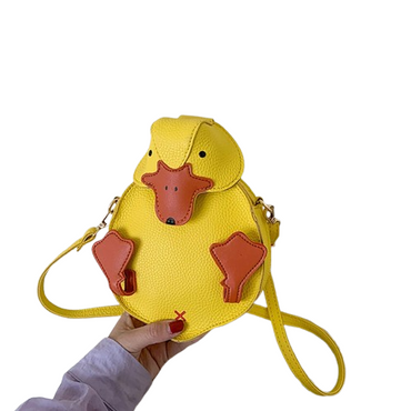 Mini Duck-Shaped Crossbody Bag – 3D Cartoon Coin Purse in Kawaii PU Leather