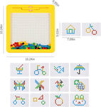 Magnetic Drawing Board for Toddlers – Montessori Travel Educational Toy with Magnetic Pen & Beads