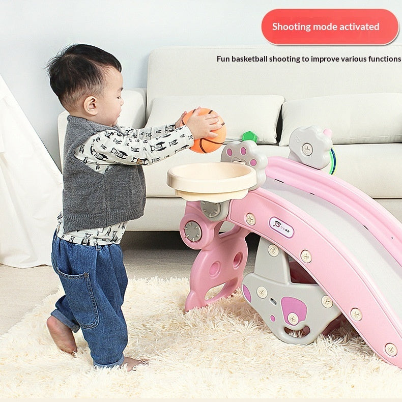 2-in-1 Rocking Horse Slide – Indoor Fun for Kids – Size Reference | Toki Toy Box