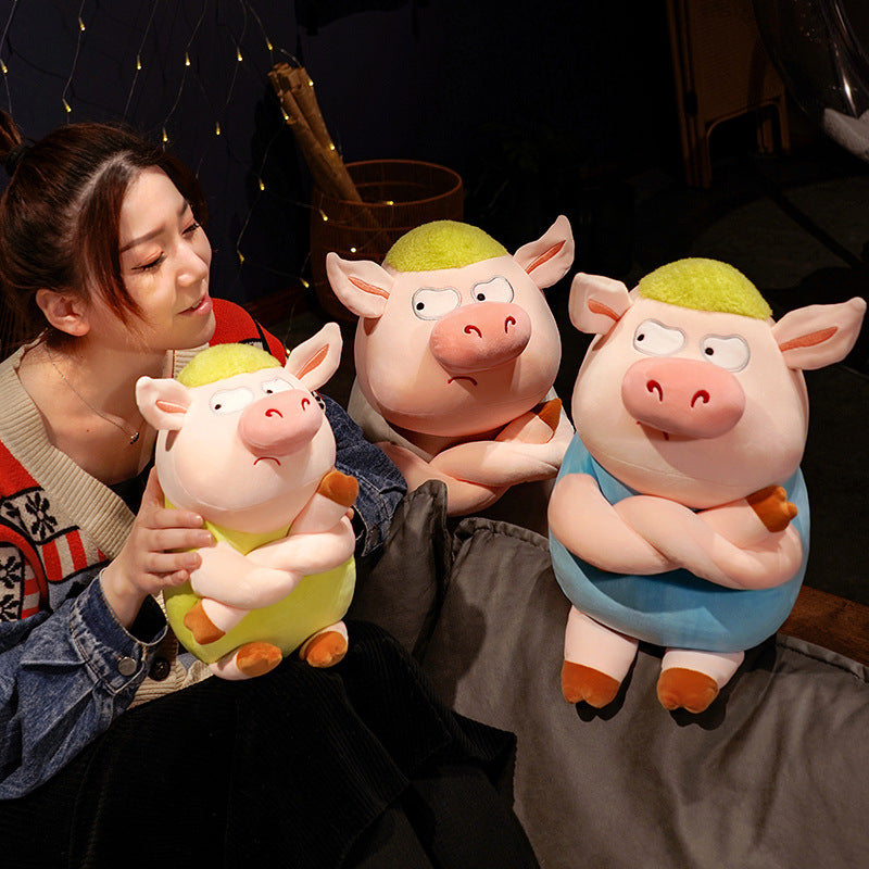 Funny Drag Pig Plush Toy – Silly Pull-Along Fun | Toki Toy Box – Side View | Toki Toy Box