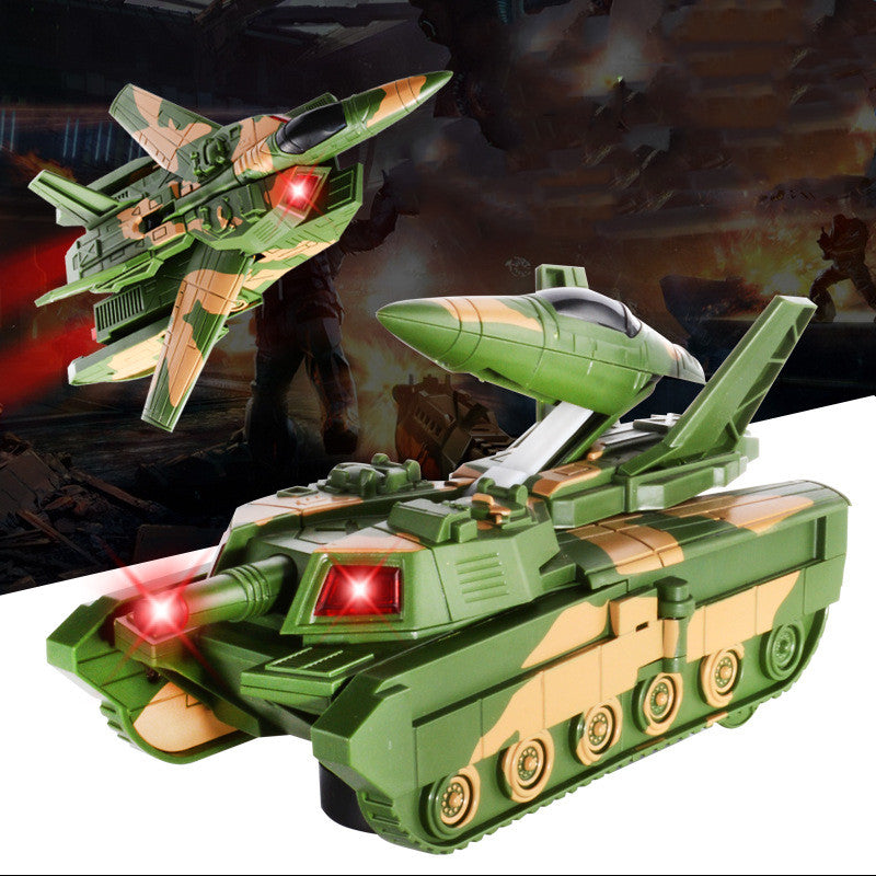 Transforming Tank Car Toy – Lights, Sound & Action – Side View | Toki Toy Box