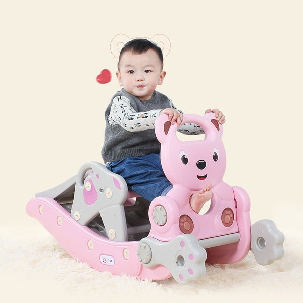 2-in-1 Rocking Horse Slide – Indoor Fun for Kids