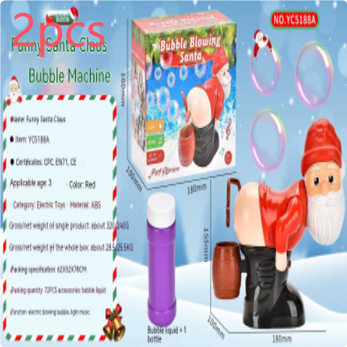 Electric Bubble Santa Machine – Music & Lights Fun – View 11 | Toki Toy Box