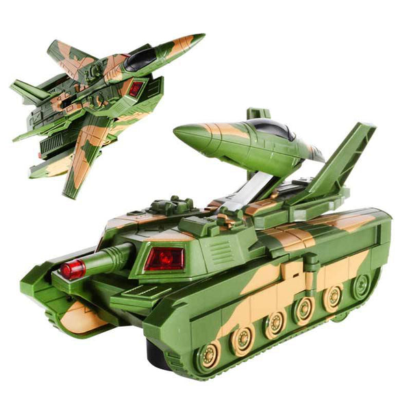 Transforming Tank Car Toy – Lights, Sound & Action