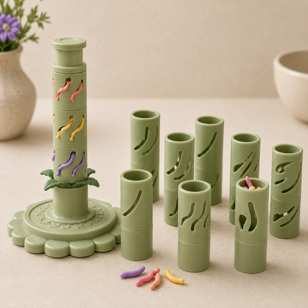 Clay flower shaped with the bloom press