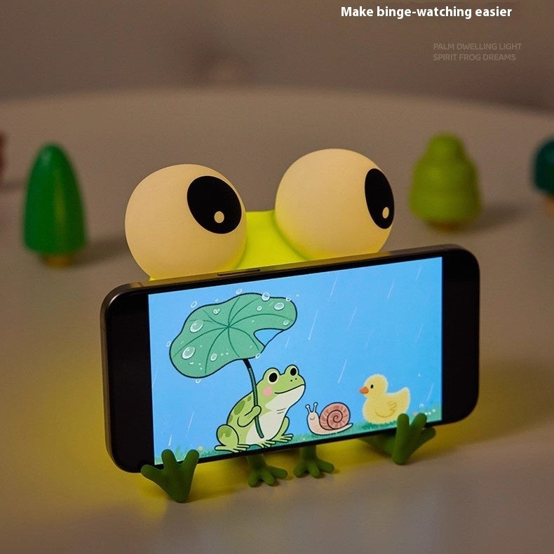 Frog Night Light – Soft Silicone Glow Lamp for Kids – In Use | Toki Toy Box