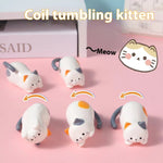 Clockwork Tumbling Kitten Toy – Wind-Up Flipping Fun
