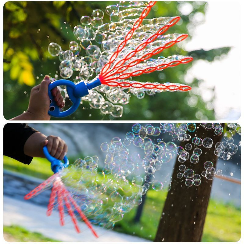 Bubble Machine Blaster – Outdoor Fun for Kids – Side View | Toki Toy Box