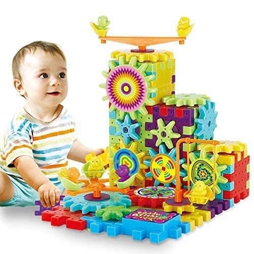 Motorized Gear Building Blocks 101pc STEM Set | Toki Toy Box